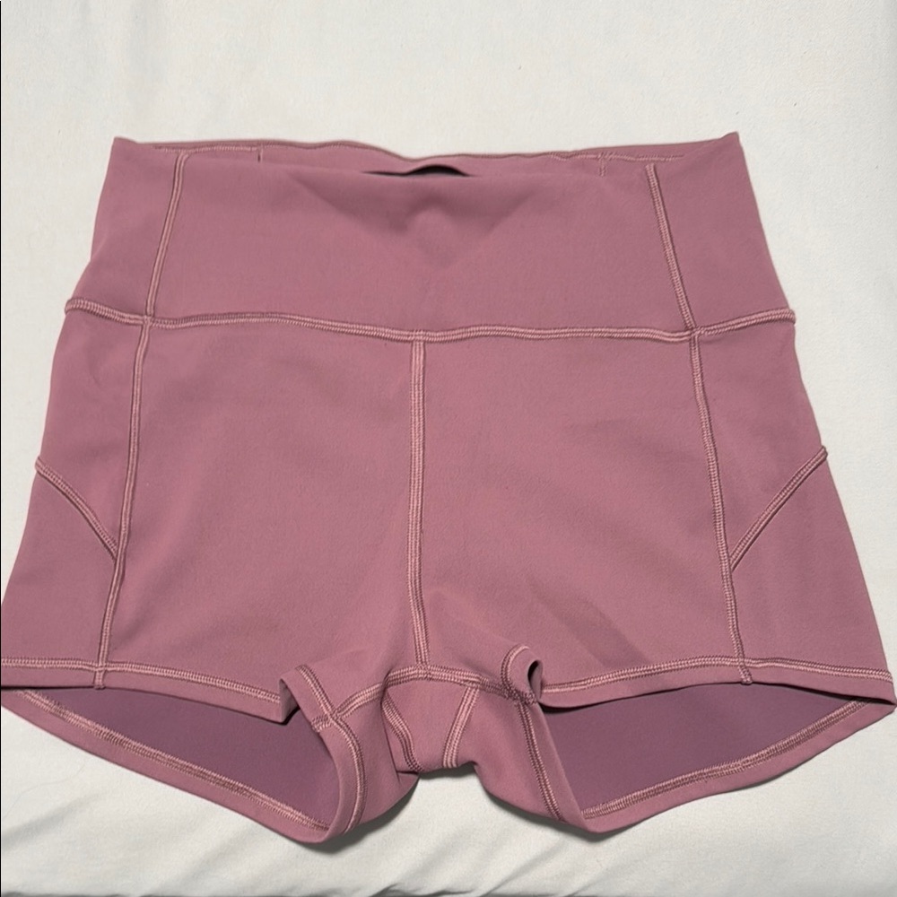 Women's Mauve High-Waisted Shorts